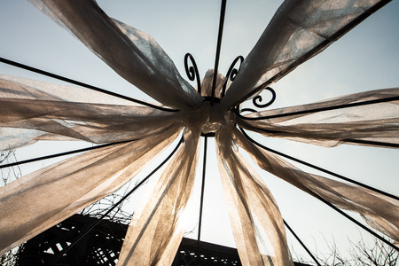 Cloth that pours from overheadの写真素材