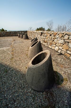 Interesting shaped objects lined up beautifullyの写真素材