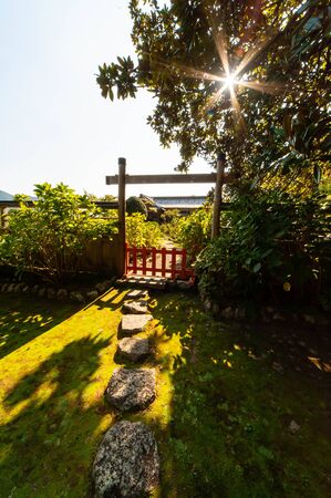 Wakayama Shrine Stones, Agates and the Sunの写真素材