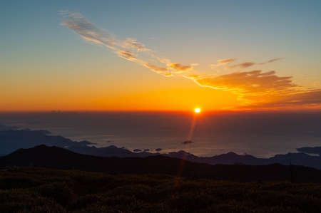 The sunrise from a magnificent vantage pointの写真素材