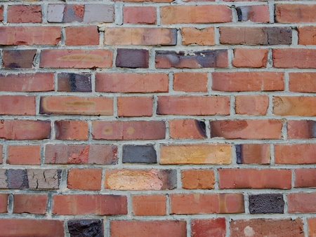 The wall of a brick block