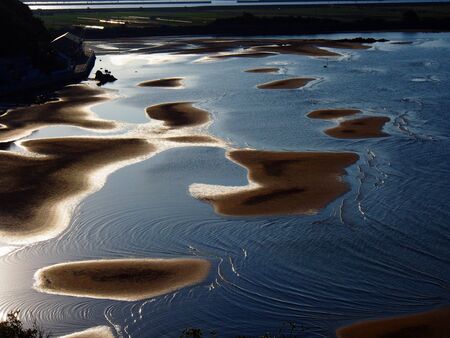 The morning of a tidal flat  in Japan の写真素材