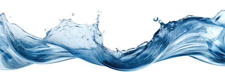 Waterline with wave motion and splash as panorama, Generative AIの素材