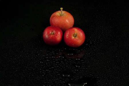 Wet wild applesの写真素材