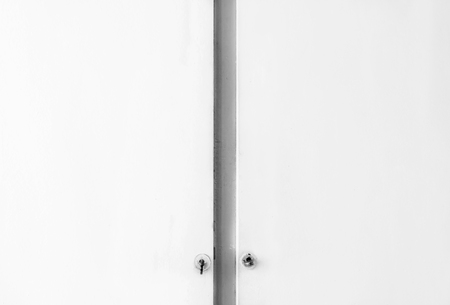 two symÃ©trique  wooden door in black and white effect