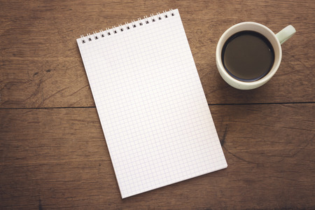 Empty notebook with arabic coffee,Still life, business, education concept