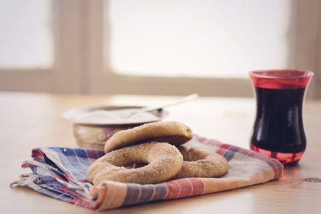 arabic homemade cookies and turkish tea