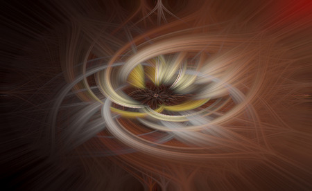 Abstract colorful twisted light fibers. Abstract color background from waving and twisted light fibersの写真素材