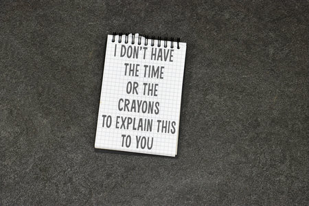 i don't have the time or the crayons to explain this to you quote on notebook