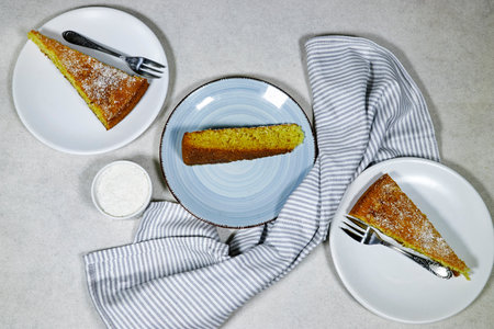 Middle eastern semolina cake basbousa , namoora, hareesa with coconut