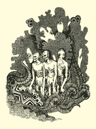 ghouls, dead, out of the woodsのイラスト素材