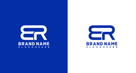 Initial Letter ER Logo Design Template, Graphic Alphabet Symbol for Corporate Business Identity ER iconのイラスト素材
