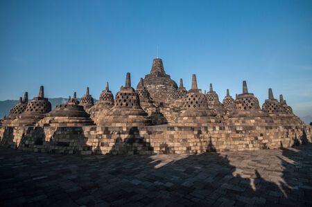 Borobudur Temple at morning, Yogyakarta, Java, Indonesia.の写真素材