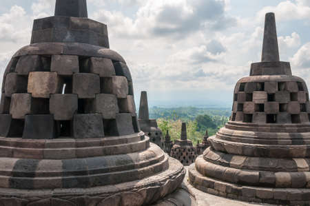 Borobudur Temple at morning, Yogyakarta, Java, Indonesia.の写真素材