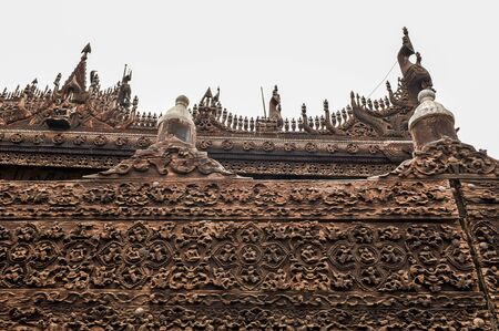 Shwenandaw Kyaung temple  or Golden Palace Monastery is one of the most significant historic buildings in Mandalay.のeditorial素材