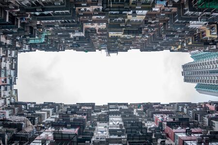 Hong Kong - May 4, 2018 : Giant architectural complex ( concrete jungle) as people call itのeditorial素材