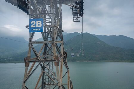 Hong Kong - May 4,2018 : The Ngong Ping 360 cable car from Tung Chung station to Ngong Ping village...