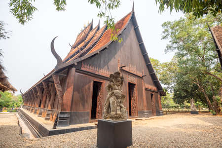 Chaing Rai, Thailand - March 3,2021 : View of Thawan Duchanee Collection Museum or Black House in Chaing Rai, Thailand.のeditorial素材