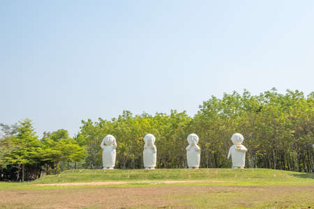 Chaing Rai, Thailand - March 5 ,2021 : Park in Cherntawan International Meditation Center, Chiang Rai, Thailand.のeditorial素材