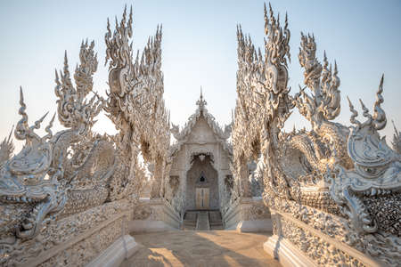 White Temple (Wat Rong Khun) is one of the most famous attractions of Chiang Rai Province Northern Thailand.の写真素材
