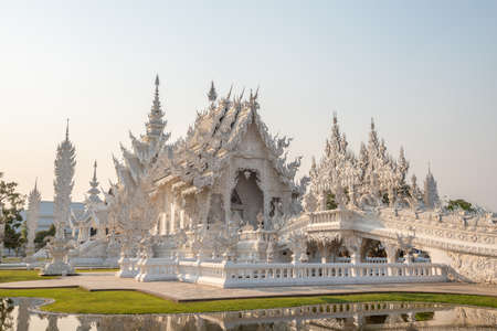 White Temple (Wat Rong Khun) is one of the most famous attractions of Chiang Rai Province Northern Thailand.の写真素材