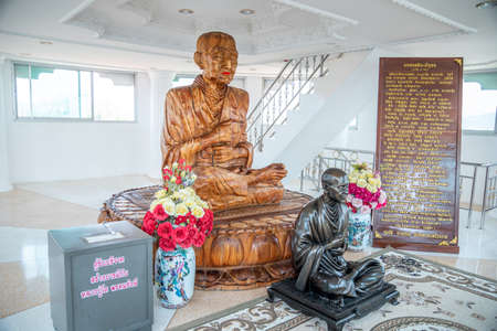 Chaing Rai, Thailand - March 6 ,2021 : Thai-Chinese temple -Interior of wat hyua pla kang is one of the most famous attractions of Chiang Rai Province Northern Thailand.のeditorial素材
