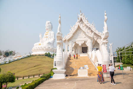 Chaing Rai, Thailand - March 6 ,2021 : Thai-Chinese temple - wat hyua pla kang is one of the most famous attractions of Chiang Rai Province Northern Thailand.のeditorial素材