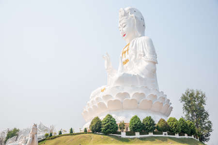 Thai-Chinese temple - wat hyua pla kang is one of the most famous attractions of Chiang Rai Province Northern Thailand.の写真素材