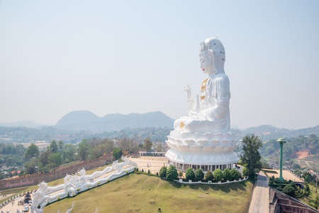 Chaing Rai, Thailand - March 6 ,2021 : Thai-Chinese temple - wat hyua pla kang is one of the most famous attractions of Chiang Rai Province Northern Thailand.のeditorial素材