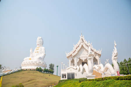 Chaing Rai, Thailand - March 6 ,2021 : Thai-Chinese temple - wat hyua pla kang is one of the most famous attractions of Chiang Rai Province Northern Thailand.のeditorial素材