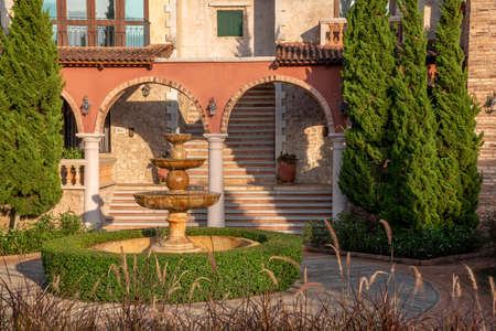 Ratchaburi, Thailand - November 14, 2020 : La Toscana Resort the beautiful village resort Tuscan style at Suan phueng District Ratchaburi Province ,Thailand.のeditorial素材