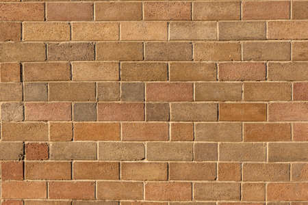 Red brick wall background a new brick house texture patternの写真素材