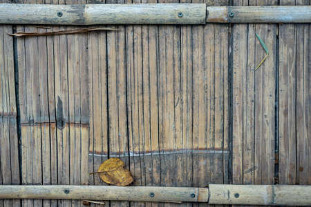bamboo fence or wall texture background for interior or exterior designの写真素材
