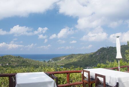 restaurant on koh tao islandの写真素材