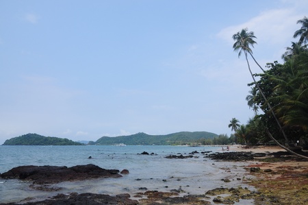 free time at koh makの写真素材