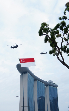 helicopter in national day singaporeのeditorial素材