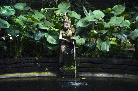 thai statue in a gardenの写真素材