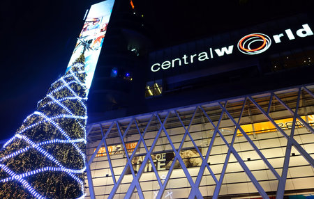 BANGKOK December 31 : Christmas and happy new year festival at central world shopping center, on december 31, 2014 in Bangkok, Thailandのeditorial素材