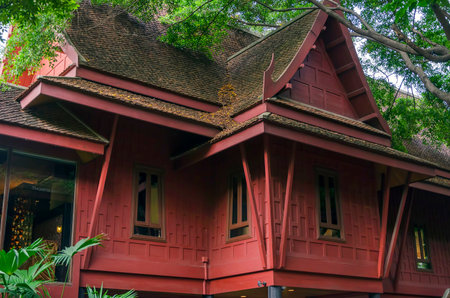 Bangkok, Thailand - December 23 august 2014 : Jim Thompson House - A Historic traditional thai style wooden house in Bangkokのeditorial素材