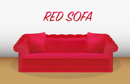 Red sofaのイラスト素材