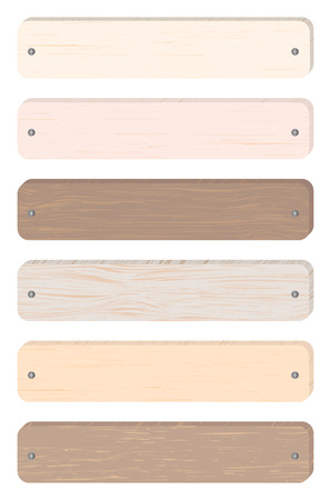 wood board bannerのイラスト素材