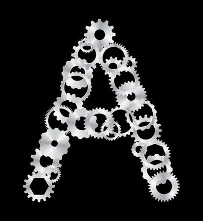 Steel Gears A Alphabetのイラスト素材