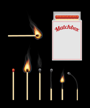 match and matchboxのイラスト素材