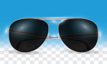 real 3d transparent black sun glasses vectorのイラスト素材