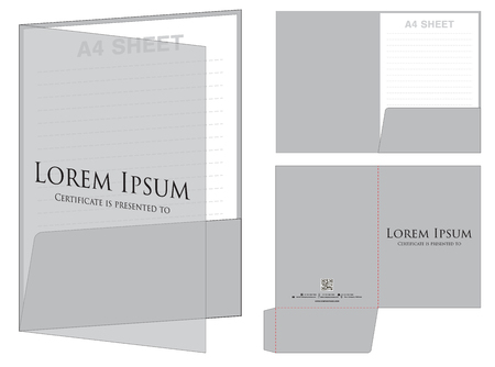 Folder die cut mock up template vectorのイラスト素材