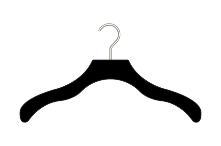 A real clothes Hanger on a white backgroundのイラスト素材