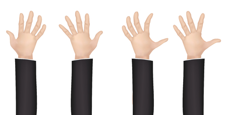 real human male man hand vector setのイラスト素材