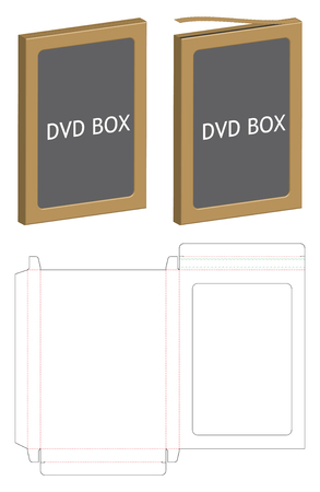 Envelope die cut mock up template Vector illustration.のイラスト素材
