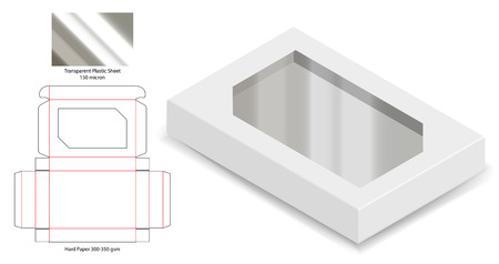 Box packaging die cut template design. 3d mock-upのイラスト素材