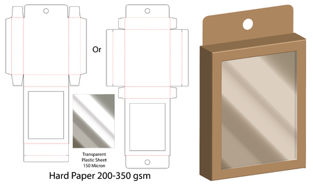 Box packaging die cut template design. 3d mock-upのイラスト素材